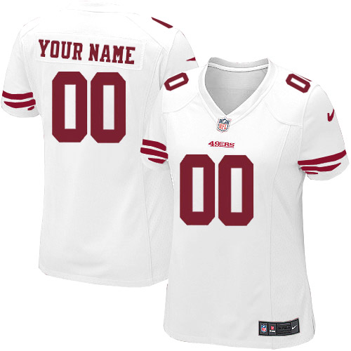 Nike San Francisco 49ers Customized White Stitched Women's NFL Jersey